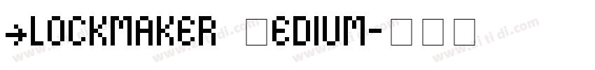 Clockmaker Medium字体转换